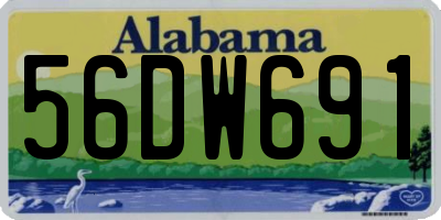 AL license plate 56DW691