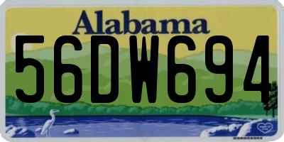 AL license plate 56DW694