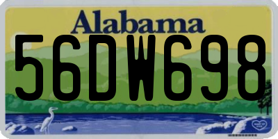 AL license plate 56DW698