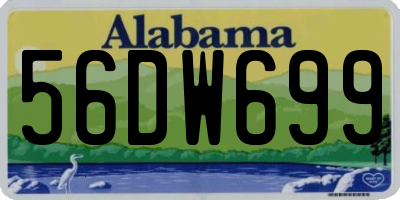 AL license plate 56DW699