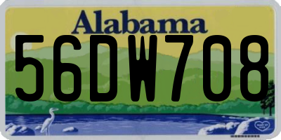AL license plate 56DW708