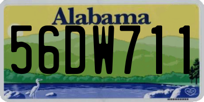 AL license plate 56DW711