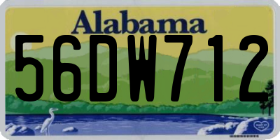 AL license plate 56DW712