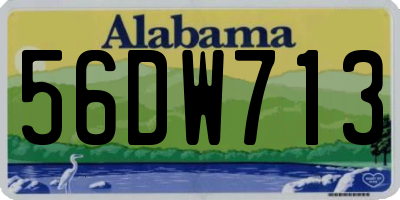 AL license plate 56DW713