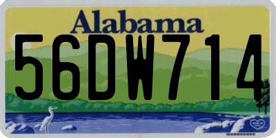 AL license plate 56DW714