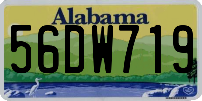 AL license plate 56DW719