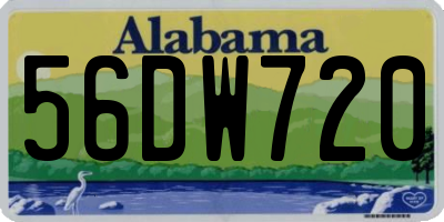 AL license plate 56DW720
