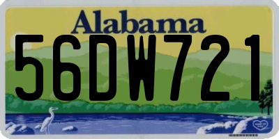 AL license plate 56DW721