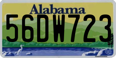 AL license plate 56DW723