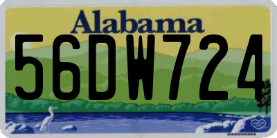 AL license plate 56DW724
