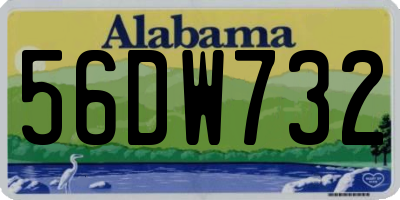 AL license plate 56DW732