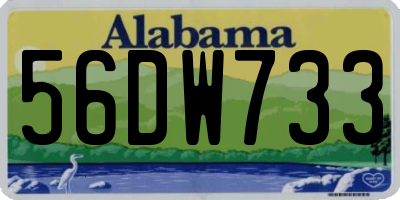 AL license plate 56DW733