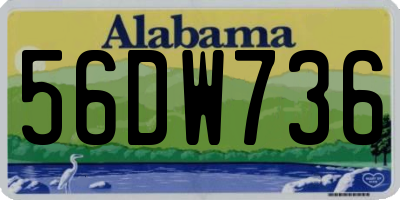 AL license plate 56DW736