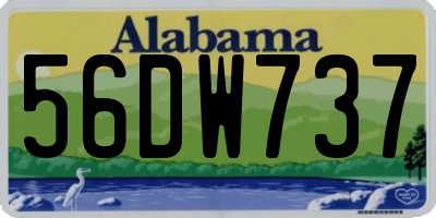 AL license plate 56DW737