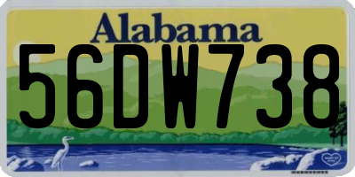 AL license plate 56DW738