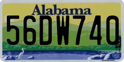AL license plate 56DW740