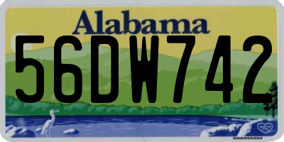AL license plate 56DW742