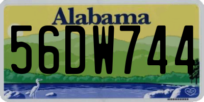AL license plate 56DW744