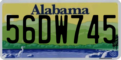 AL license plate 56DW745