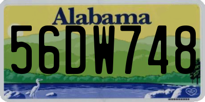 AL license plate 56DW748