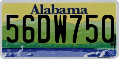 AL license plate 56DW750