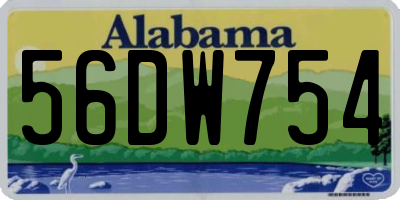 AL license plate 56DW754