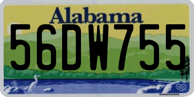 AL license plate 56DW755