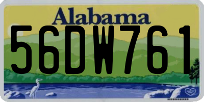AL license plate 56DW761