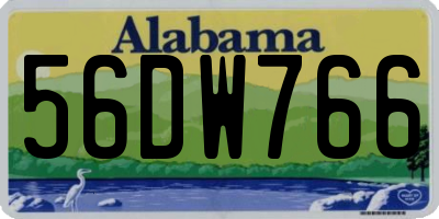 AL license plate 56DW766