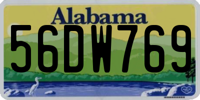 AL license plate 56DW769