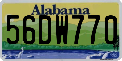 AL license plate 56DW770