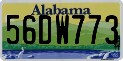 AL license plate 56DW773