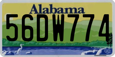 AL license plate 56DW774