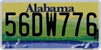 AL license plate 56DW776