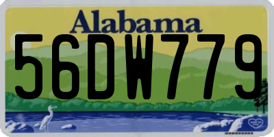 AL license plate 56DW779
