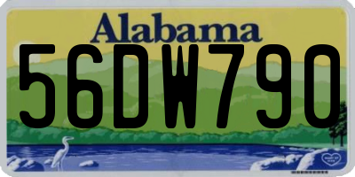 AL license plate 56DW790