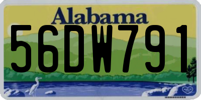 AL license plate 56DW791
