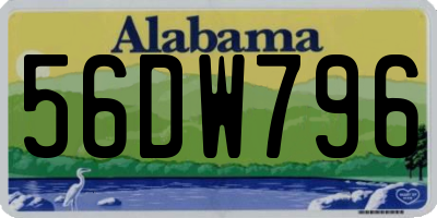 AL license plate 56DW796