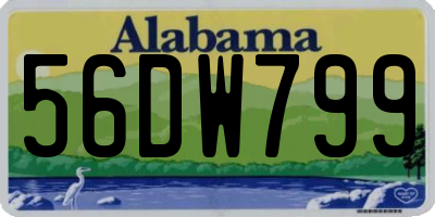 AL license plate 56DW799