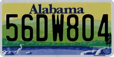 AL license plate 56DW804