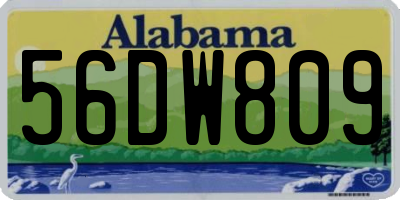 AL license plate 56DW809