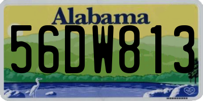 AL license plate 56DW813