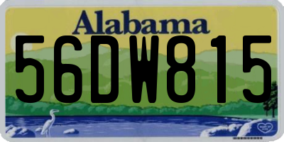 AL license plate 56DW815