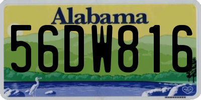 AL license plate 56DW816