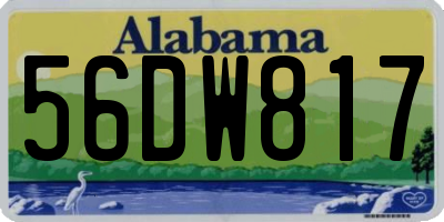 AL license plate 56DW817