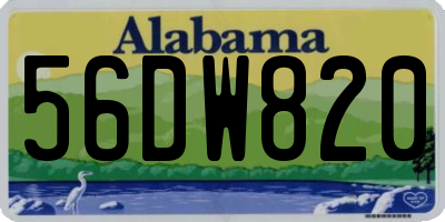 AL license plate 56DW820
