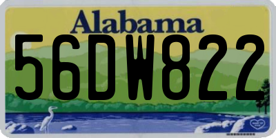 AL license plate 56DW822