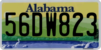 AL license plate 56DW823