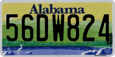 AL license plate 56DW824