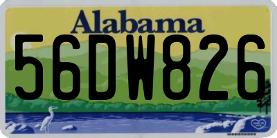 AL license plate 56DW826
